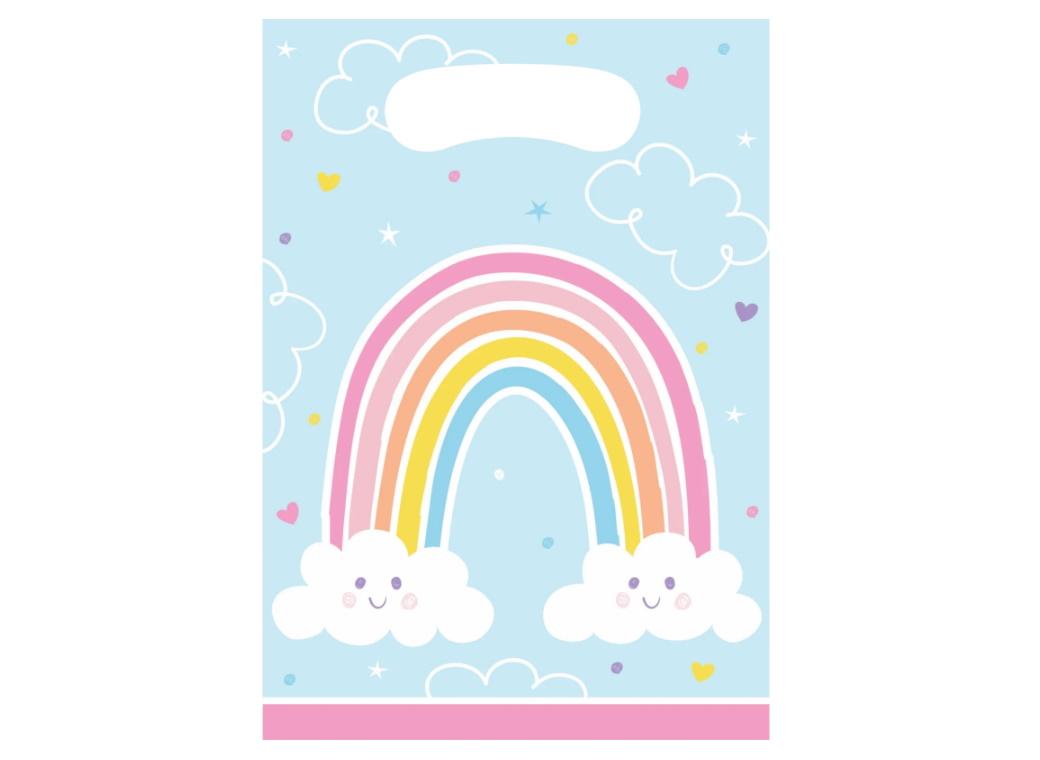 Happy Rainbow Loot Bags 8pk