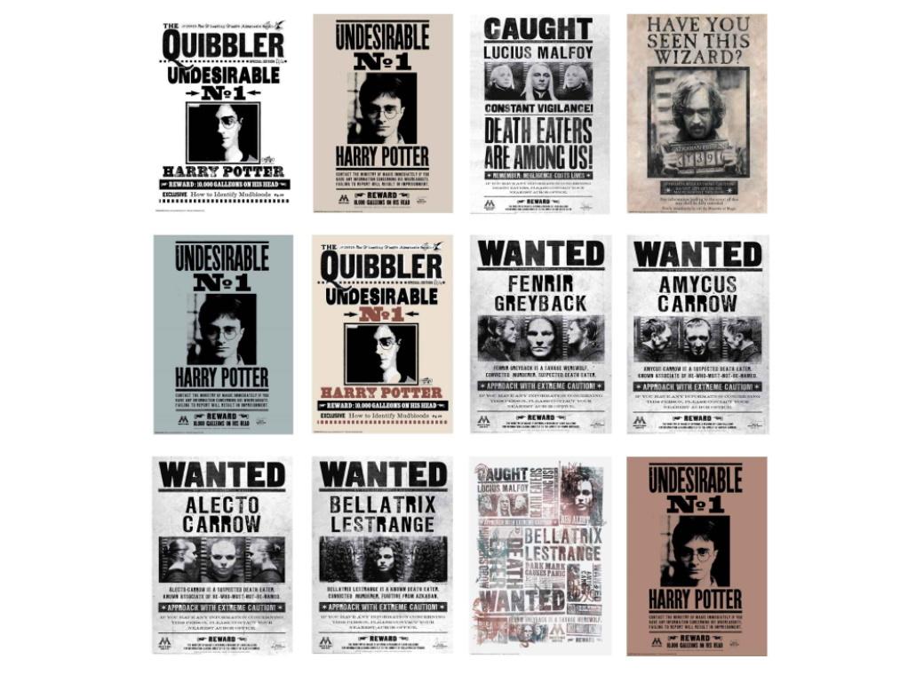 Harry Potter Wanted Posters 12pk