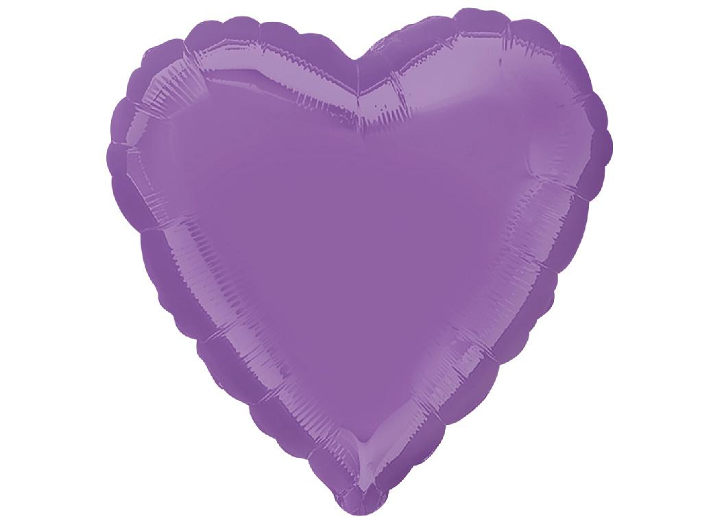 Heart Shaped Foil Balloon - Lilac