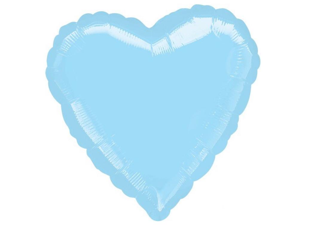 Heart Shaped Foil Balloon - Pastel Blue