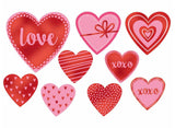 Valentine's Day Heart Cutouts 9pk