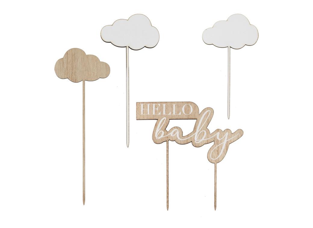 Hello Baby Cloud Cake Topper Set