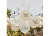 Hello Baby Confetti Balloons 5pk