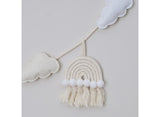 Hello Baby Macrame Rainbow & Clouds Bunting