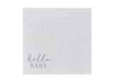 Hello Baby Neutral Baby Shower Napkins 16pk