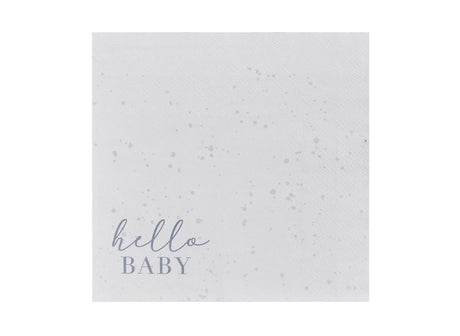 Hello Baby Neutral Baby Shower Napkins 16pk