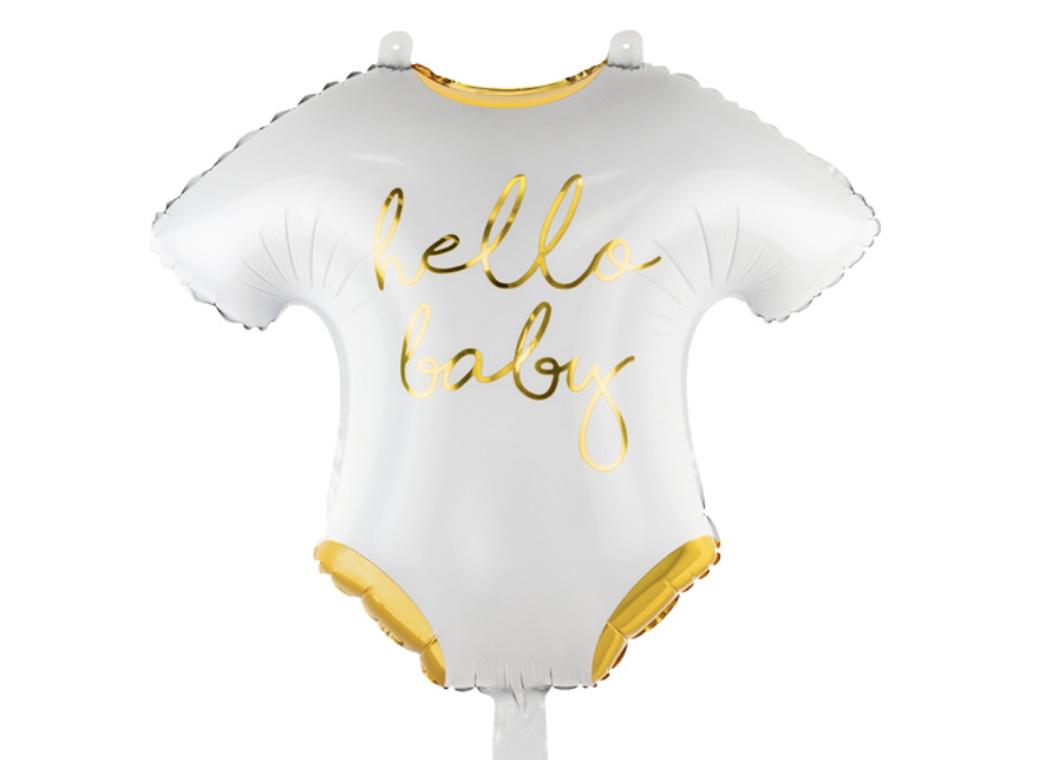 Hello Baby Romper Shape Foil Balloon