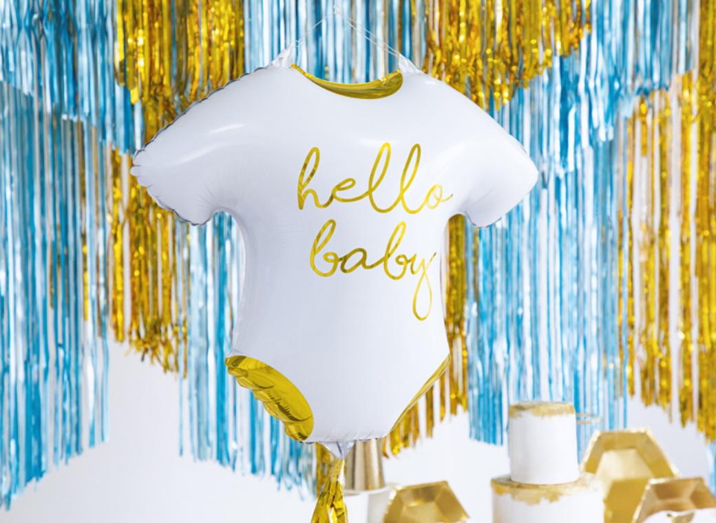 Hello Baby Romper Shape Foil Balloon