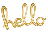 Script Balloon Gold Hello