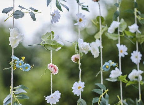 Hanging Flower Curtain Party Backdrop