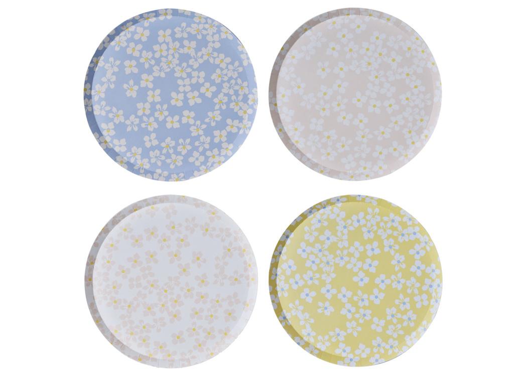 Hello Spring Floral Plates 8pk