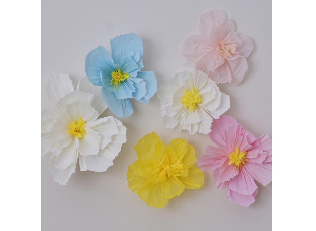 Hello Spring Tissue Paper Flowers 6pk