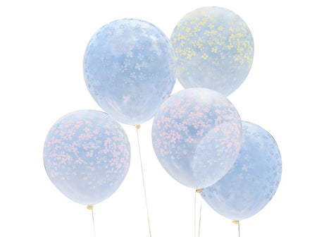 Hello Spring Flower Balloons 5pk