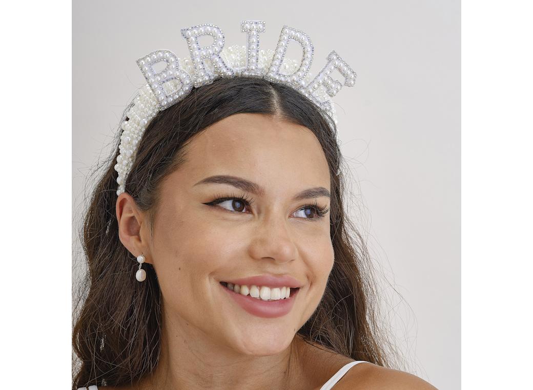 Hen Party Pearl Embellished Bride Headband