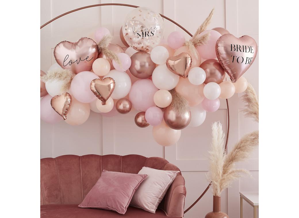 Hen Party Rose Gold Balloon Arch Kit