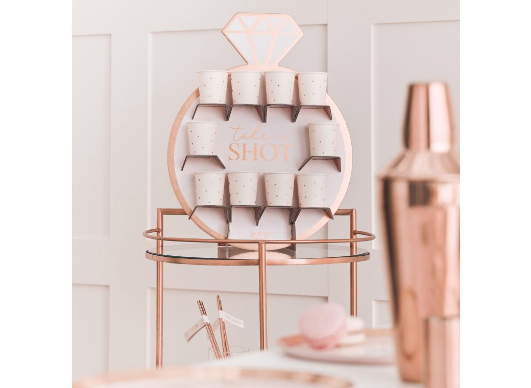 Hen Party Rose Gold Shot Wall