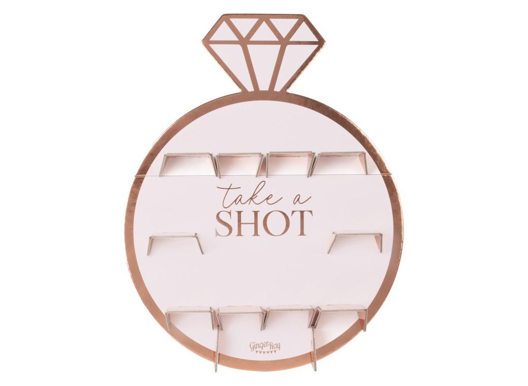 Hen Party Rose Gold Shot Wall