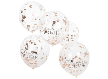 Hen Party Team Bride Confetti Balloons 5pk