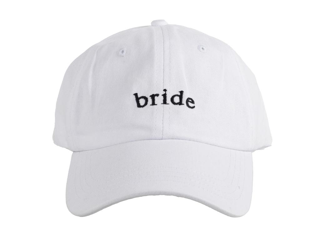 Hen Party White Embroidered Bride Cap