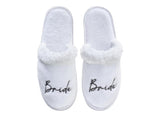 Hen Party White Fluffy Bride Slippers