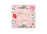 Holly Jolly Christmas Beverage Napkins 16pk