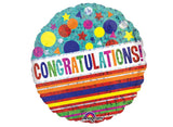 Congratulations Holographic Foil Balloon