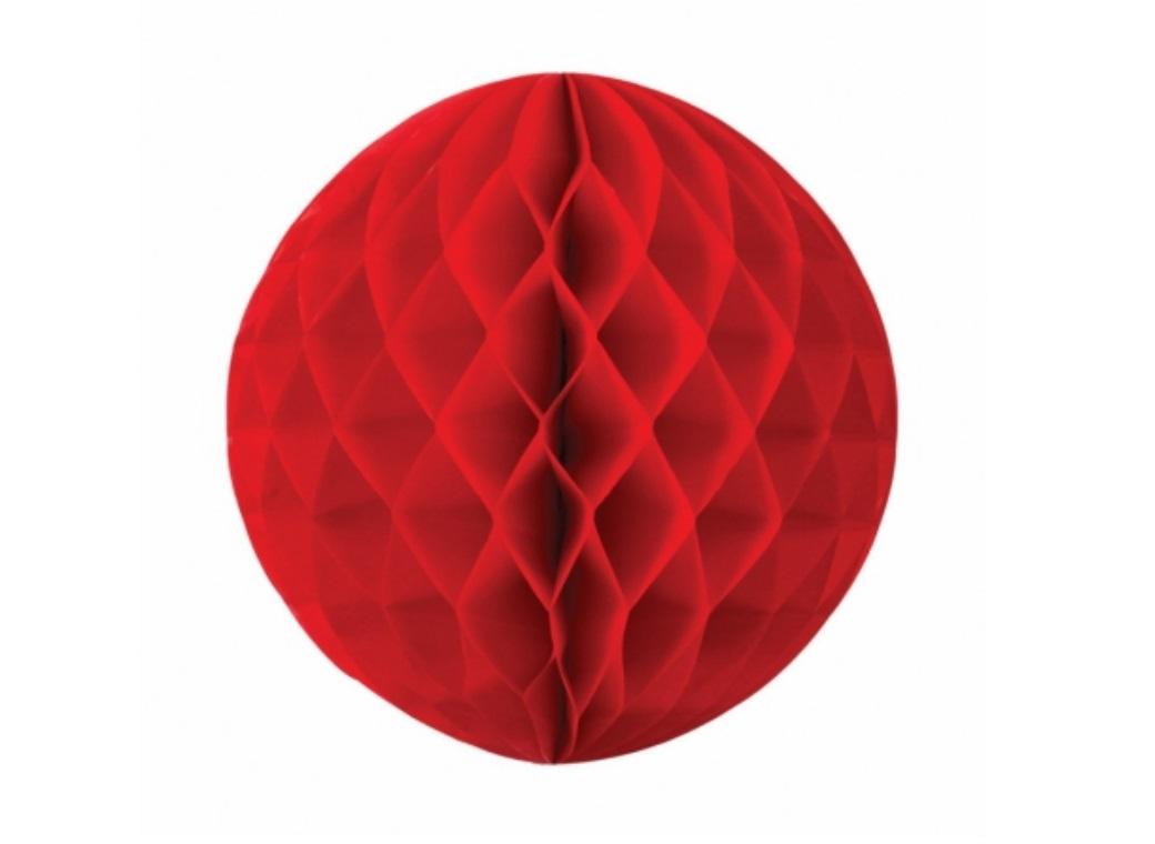 Tissue Honeycomb Ball 25cm - Red