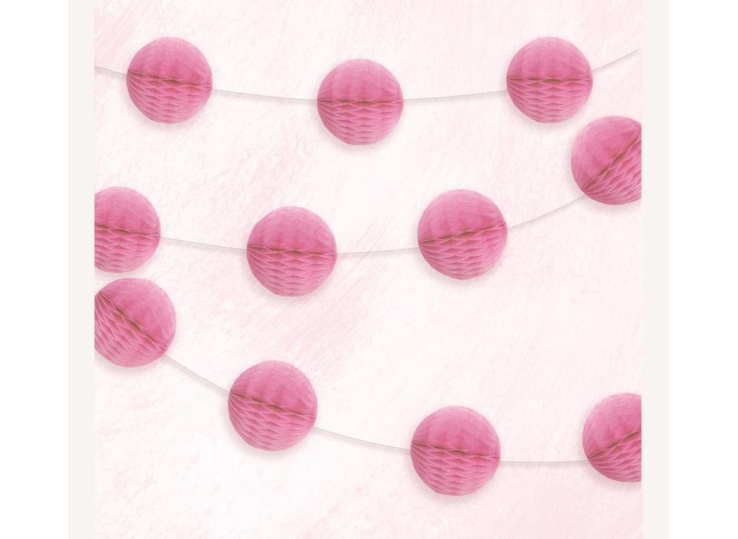 Honeycomb Ball Garland - Hot Pink