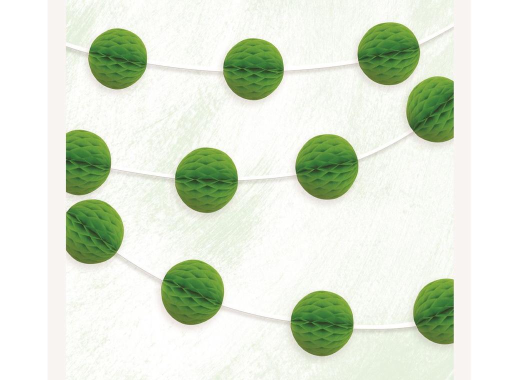 Honeycomb Ball Garland - Lime Green