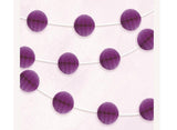 Honeycomb Ball Garland - Purple