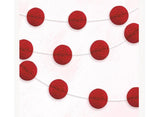 Honeycomb Ball Garland - Red