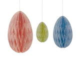 Honeycomb Egg Decorations 3pk