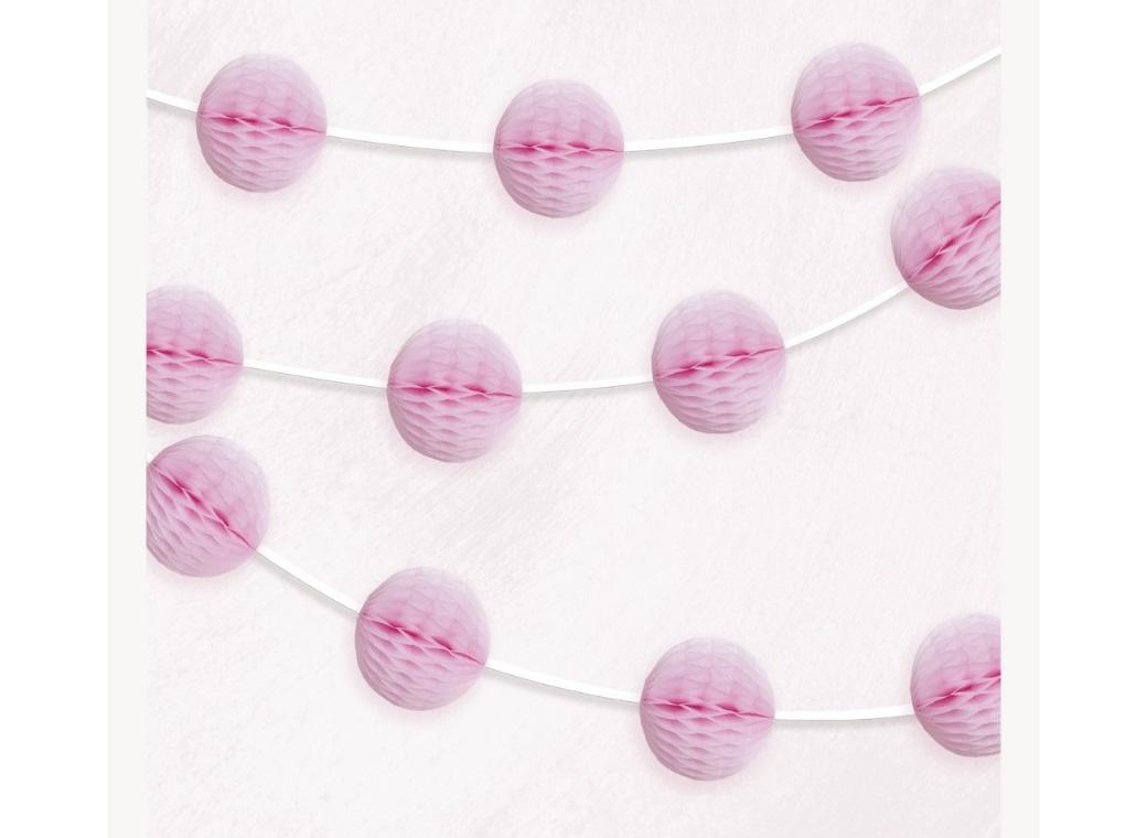 Honeycomb Ball Garland - Light Pink