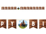 Horse & Pony Happy Birthday Banner