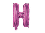 Mini Hot Pink Foil Balloon - Letter H