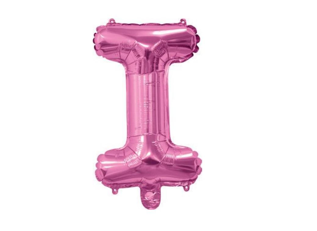 Mini Hot Pink Foil Balloon - Letter I