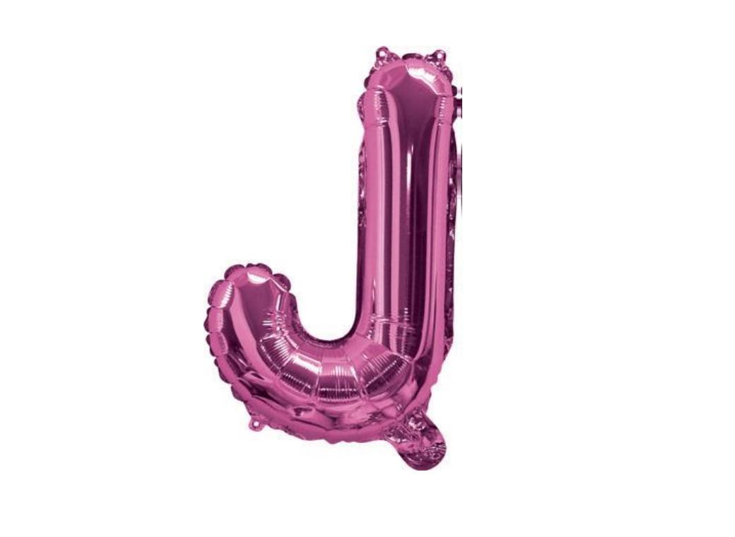 Mini Hot Pink Foil Balloon - Letter J