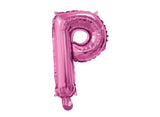 Mini Hot Pink Foil Balloon - Letter P