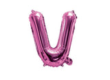 Mini Hot Pink Foil Balloon - Letter V