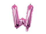 Mini Hot Pink Foil Balloon - Letter W