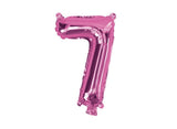 Mini Hot Pink Foil Balloon - Number 7