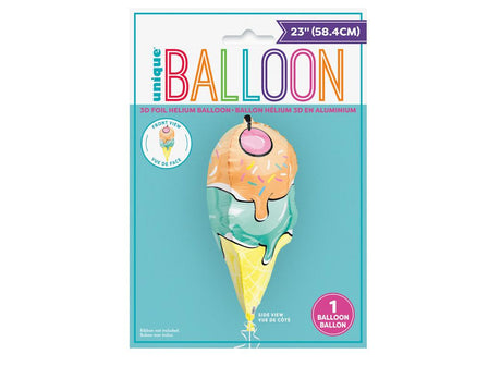 Ice Cream Cone 3D Foil Balloon