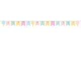 Ice Cream Party Happy Birthday Banner