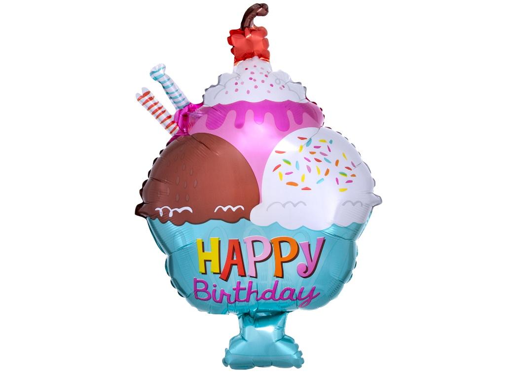 Ice Cream Sundae Foil Balloon