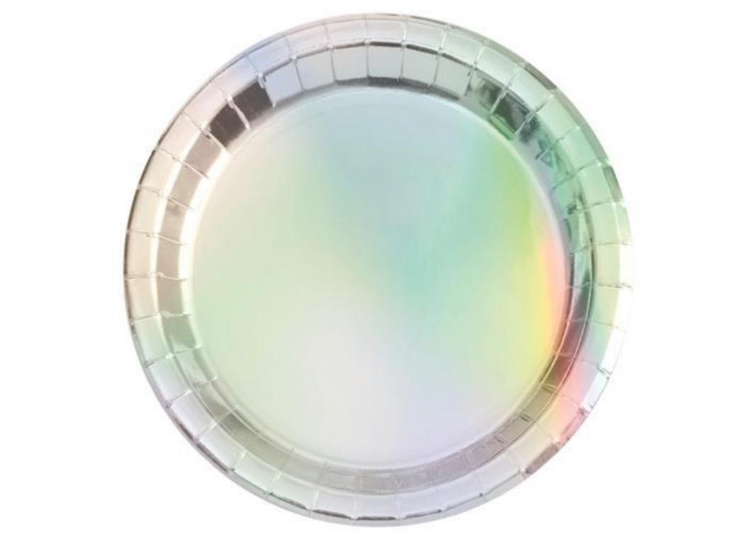 Iridescent Foil Dinner Plates 8pk