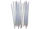 Paper Straws Silver Iridescent 20pk