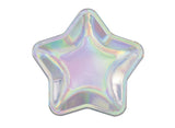 Iridescent Star Shaped Plates 8pk