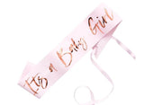 It's A Baby Girl Pink Sash