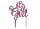 It's A Girl Pink Cake Topper