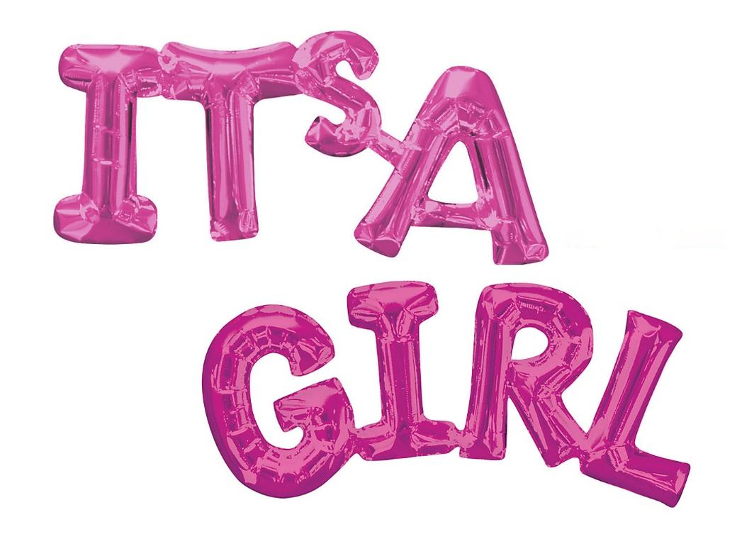 It's A Girl Shape Foil Balloon